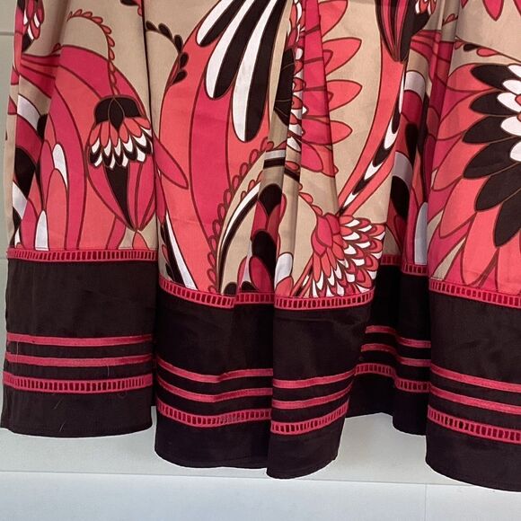 Worthington pink black full skirt size 18.  0363 - Picture 4 of 10